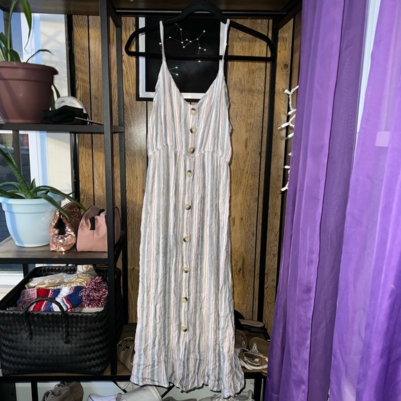 Size medium midi button up sundress - Picture 2 of 2